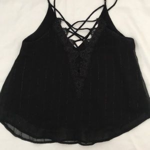Sparkly Black Tank Top